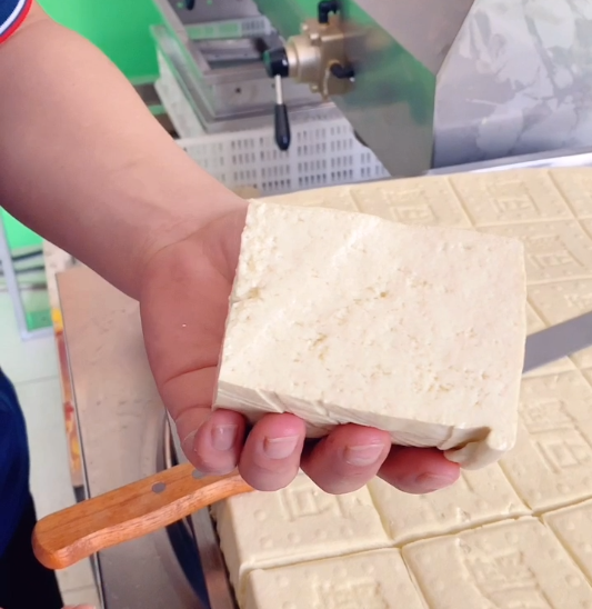 豆腐機(jī)在做出來的豆腐 豆腐機(jī)在做出來的豆腐